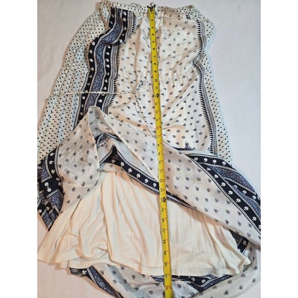 Calypso St. Barth Strapless Silk ‎ Maxi Dress Blue Paisley Print Silk Size M - Picture 9 of 15